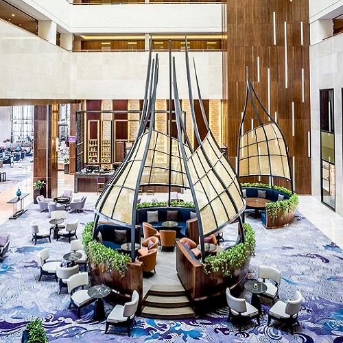 kiến trúc độc đáo và trà chiều thượng hạng tại lobby lounge khách sạn 5 sao intercontinental hanoi landmark72 sang trọng tại hà nội