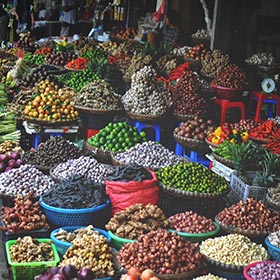 Hanoi weekend market near InterContinental Hanoi